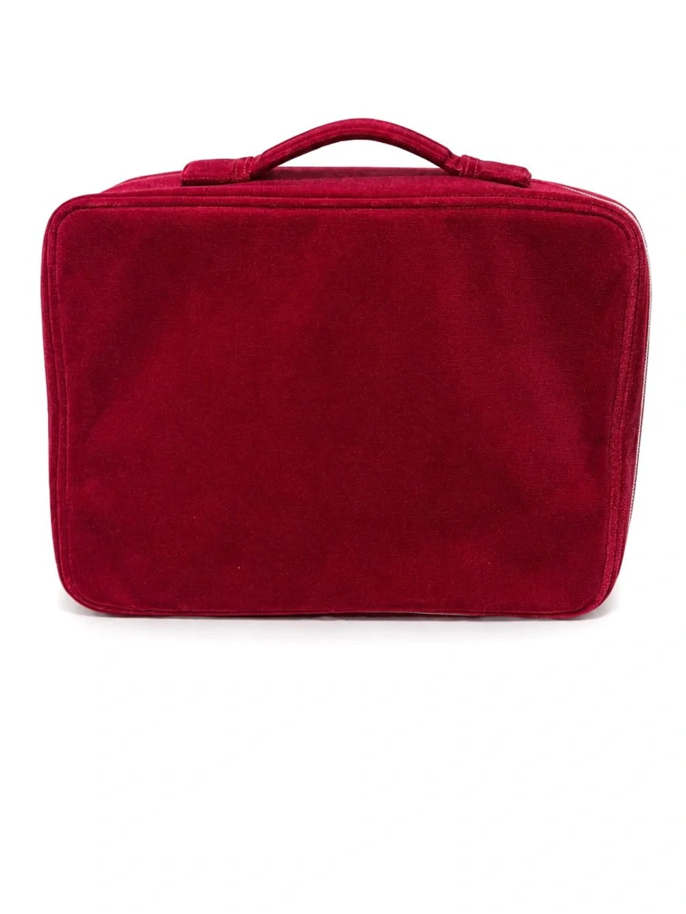 Estée Lauder Velvet Train Case Cosmetic Organizer Burgundy Red Star